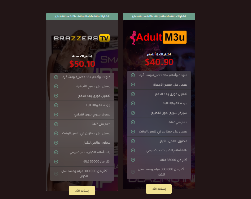 عروض اشتراك IPTV +18